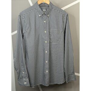 Vineyard Vines OTG On The Go Brrr Black Gingham Shirt Mens M Performance Stretch